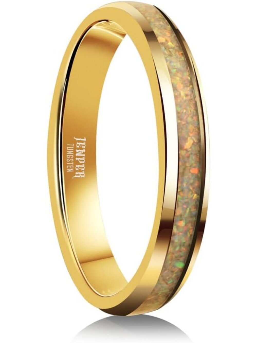 Stylish 8mm Black Tungsten Wedding Band for Men & Women - Hammered Groove